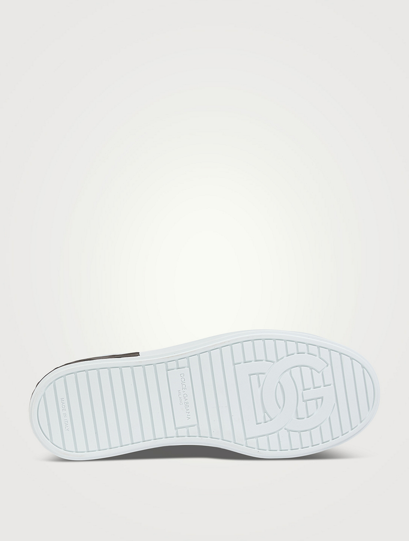 DOLCE & GABBANA Portofino Leather Sneakers With Suede | Holt