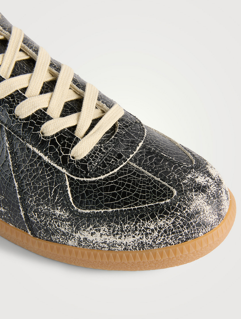 MAISON MARGIELA Replica Cracked Leather Sneakers | Holt Renfrew