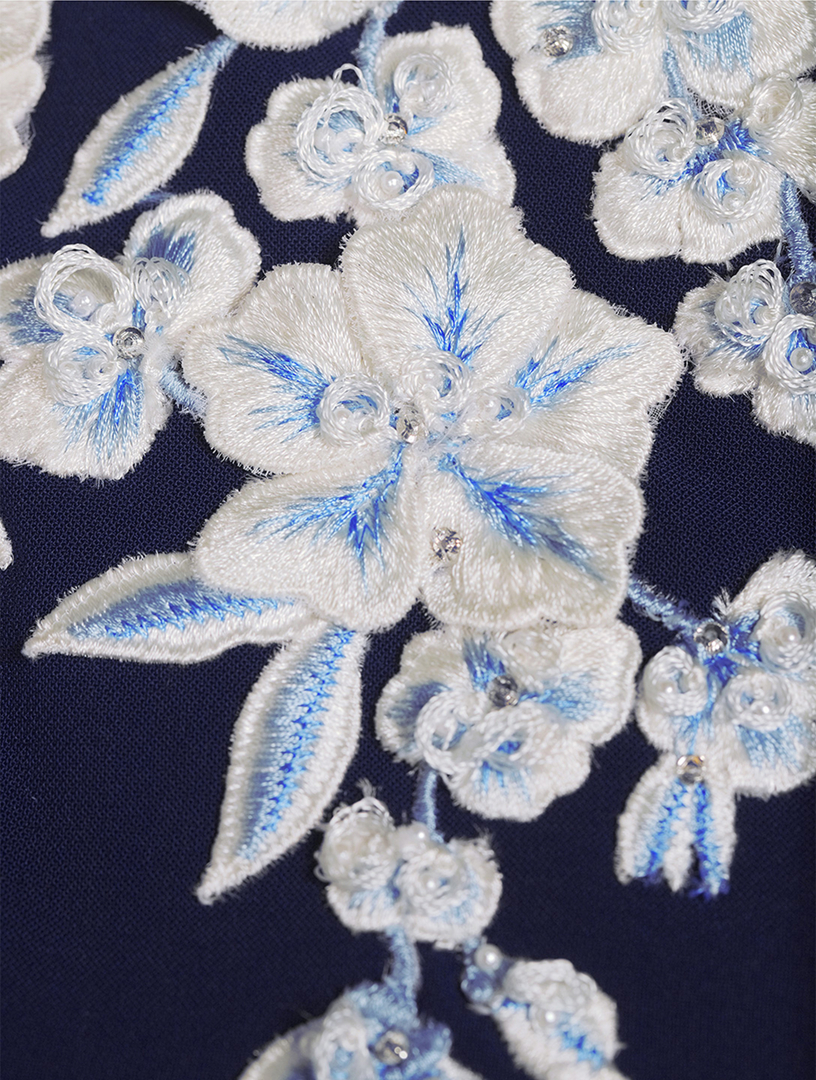 carolina herrera embroidered floral shift dress Carolina Herrera