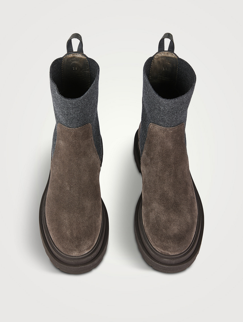 BRUNELLO CUCINELLI Suede Chelsea Boots | Holt Renfrew