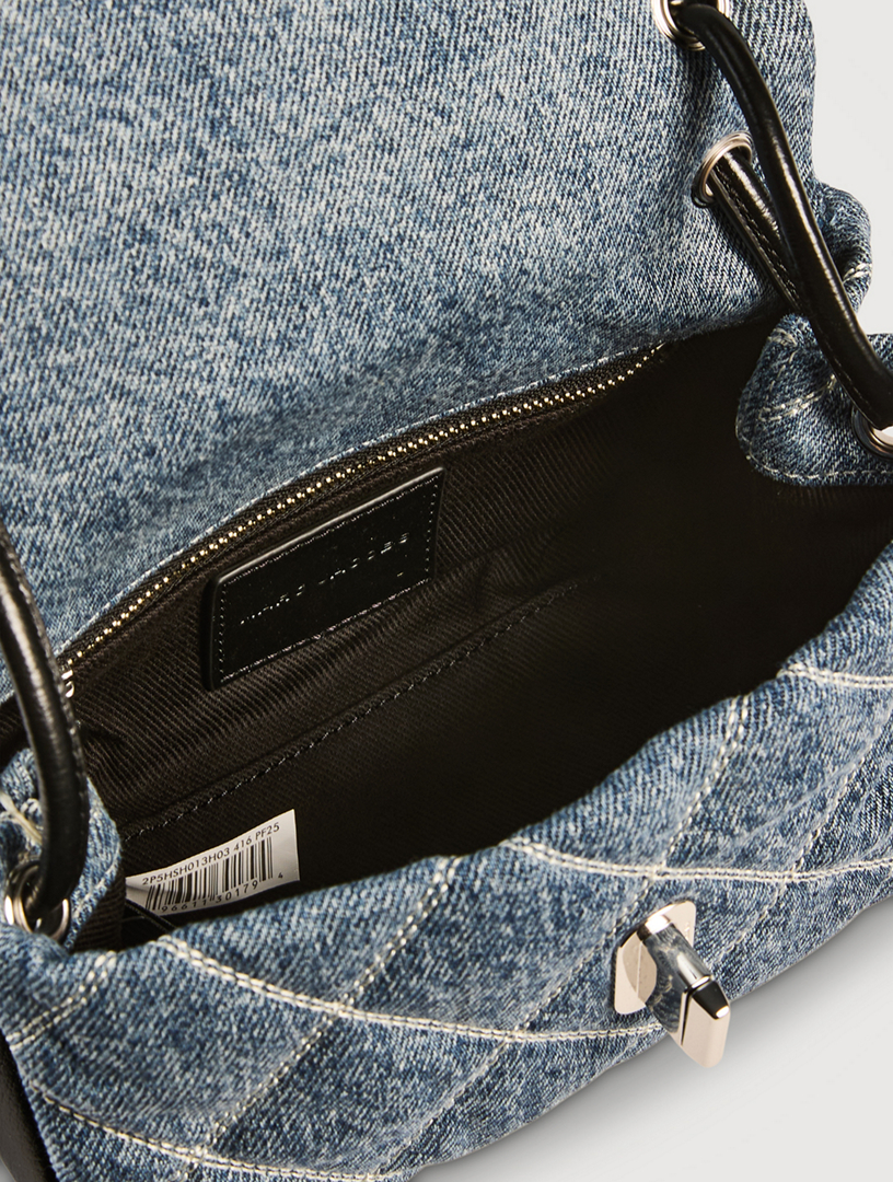 The Mini Dual Quilted Denim Bag
