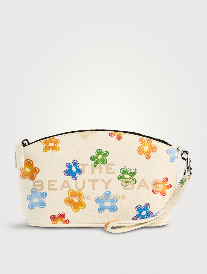 Pochette à maquillage The Beauty Bag en cuir à imprimé marguerites