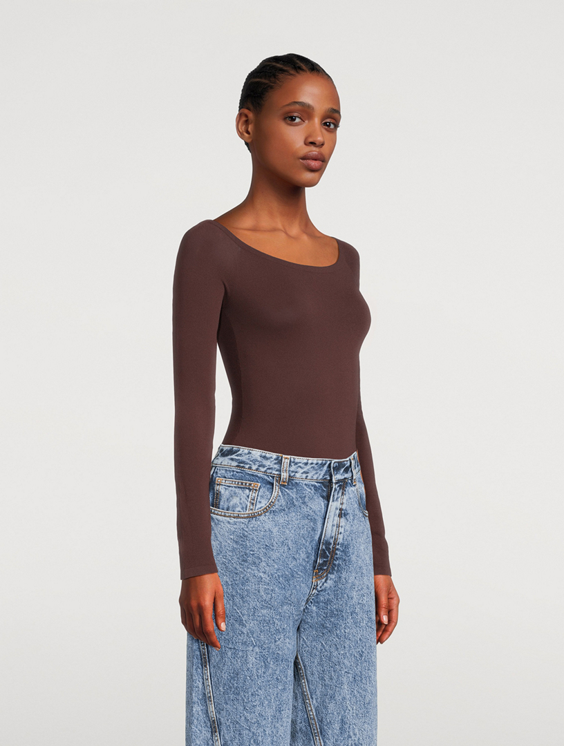 ALAÏA Second Skin Off-The-Shoulder Bodysuit | Holt Renfrew