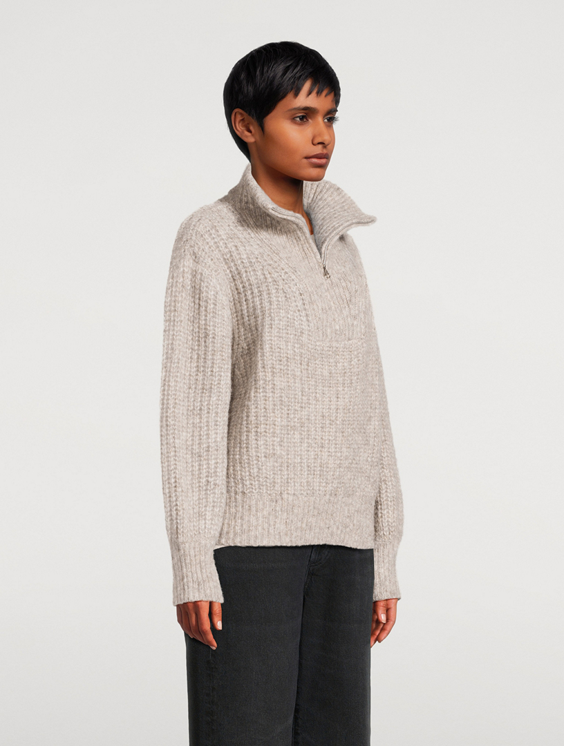 BARE KNITWEAR Alpaca Alpine Quarter Zip Sweater | Holt Renfrew