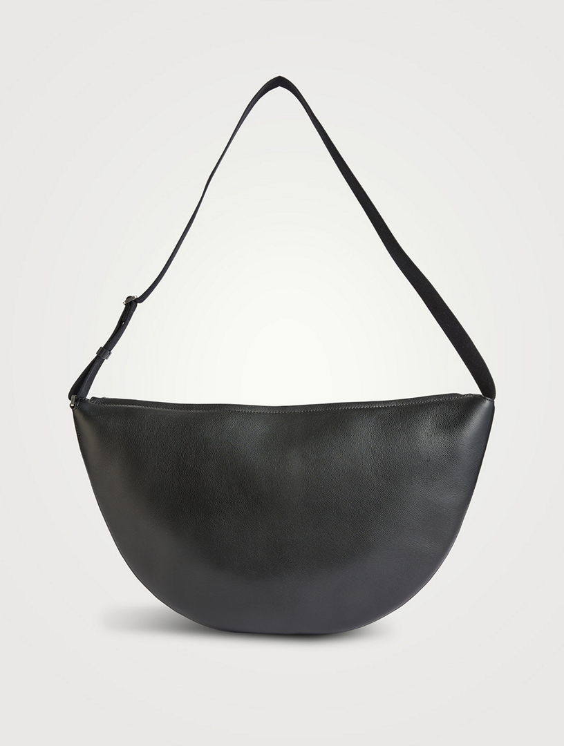 Leather Crossbody Crescent Bag