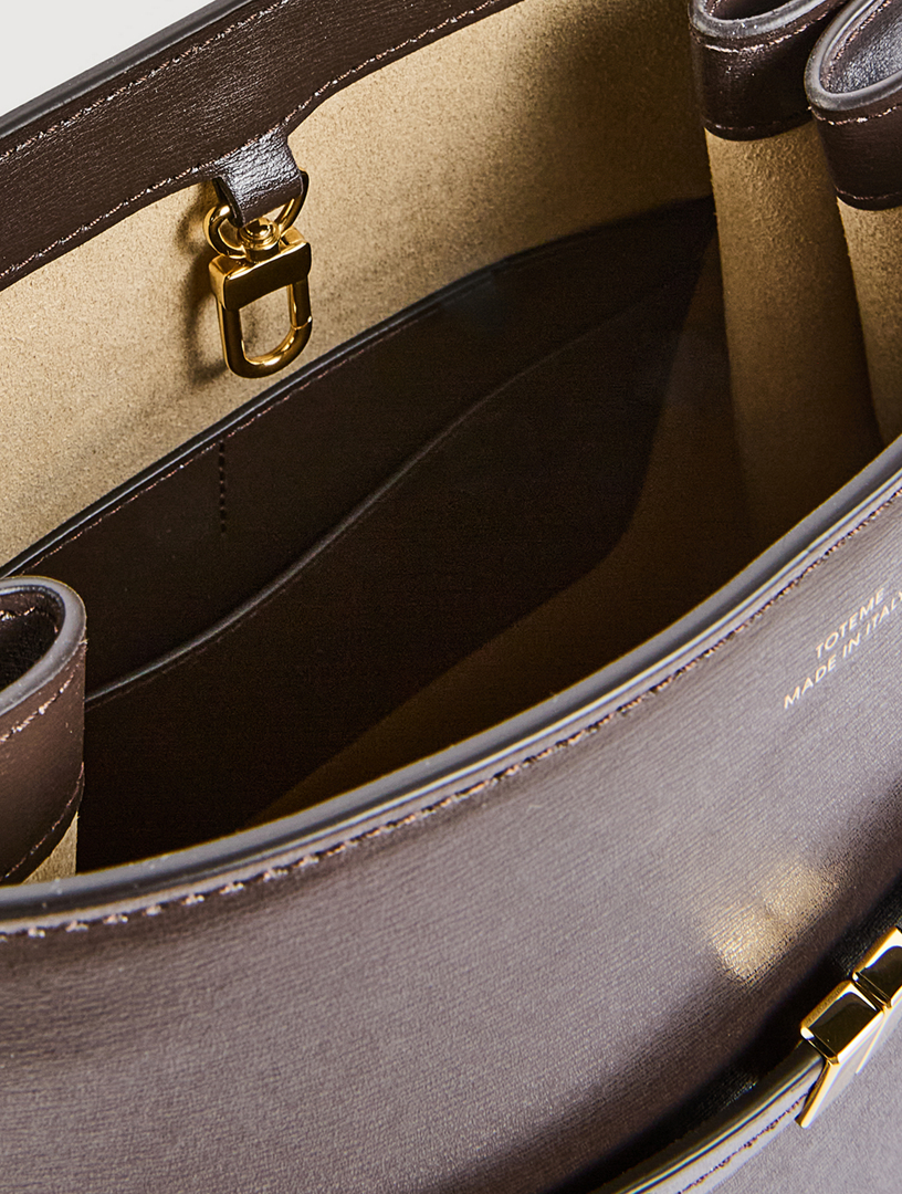 Belted Leather Bucket Bag