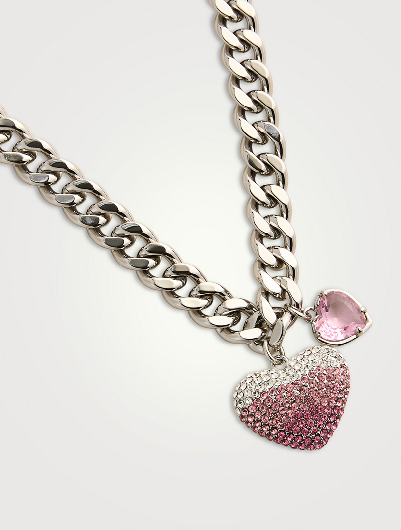 MARC JACOBS The Heart Balloon Pave Chain Necklace | Holt Renfrew