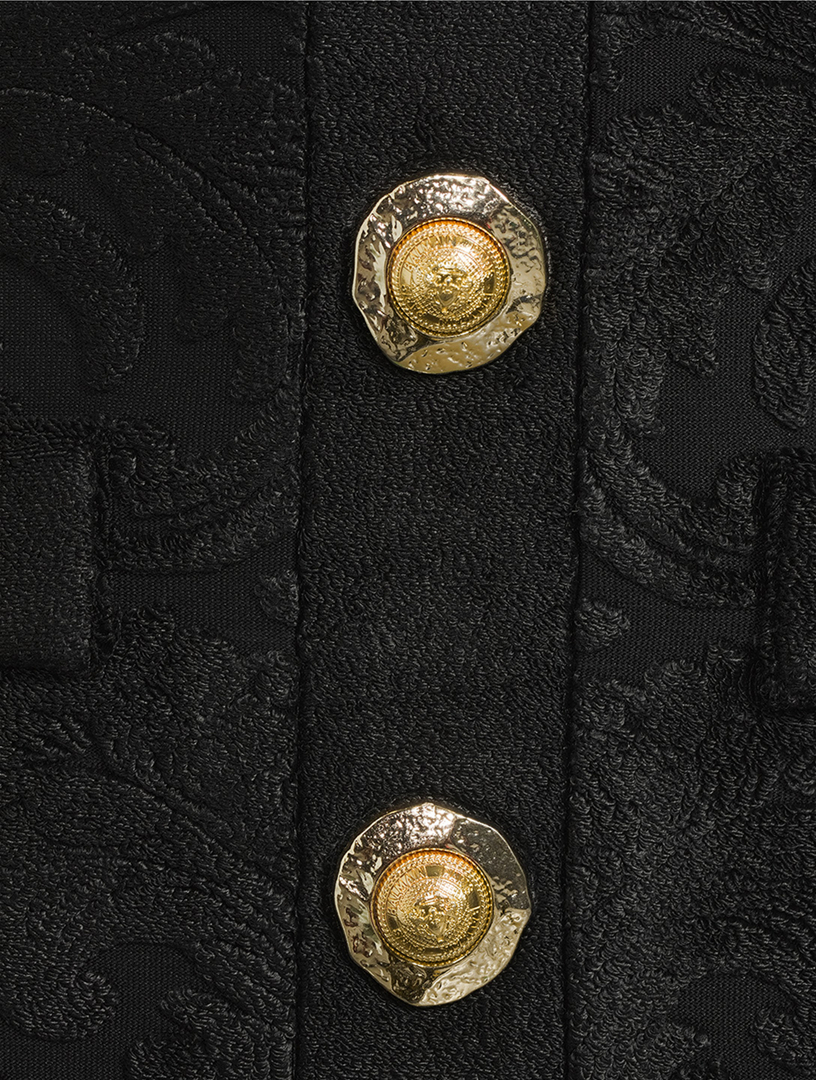 Bouclé Baroque Jacquard Pencil Skirt