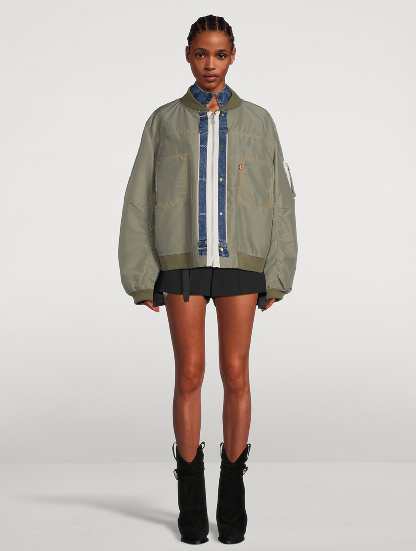 x Levi's® reversible twill blouson in black - Sacai | Mytheresa