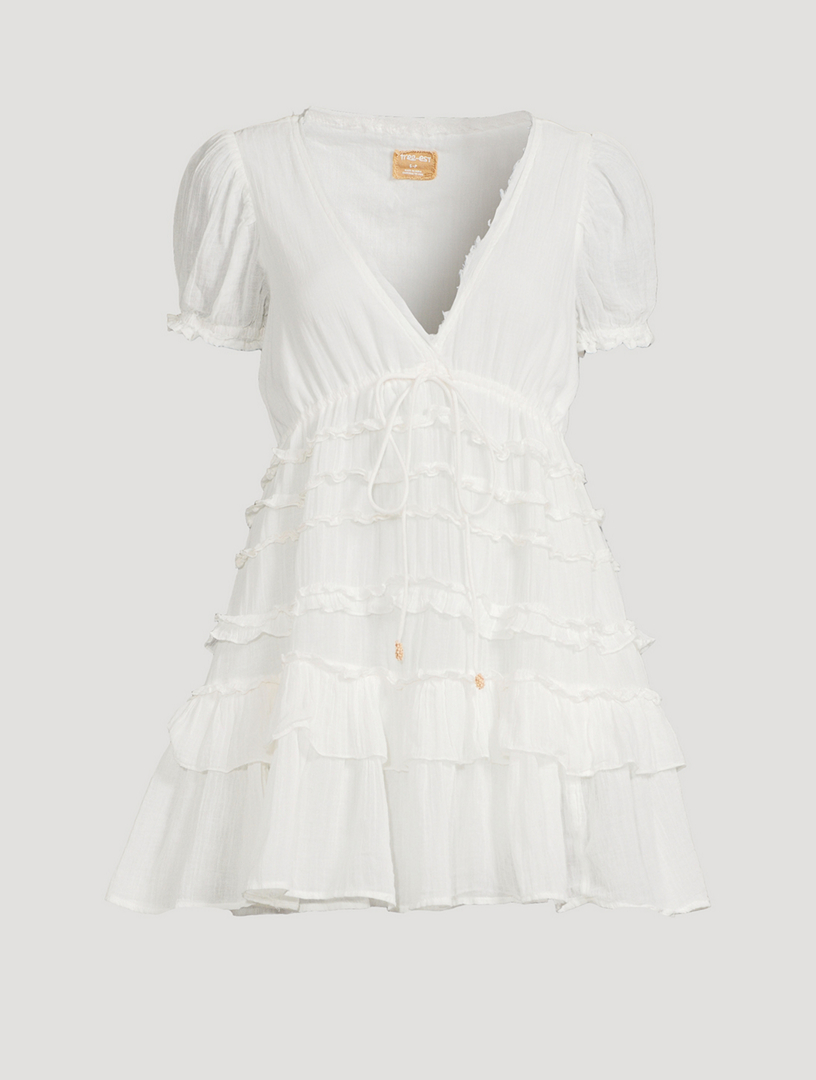 mini dress bubble skirt Glamour Girl Strapless Bubble Hem Mini Dress | White | Womens