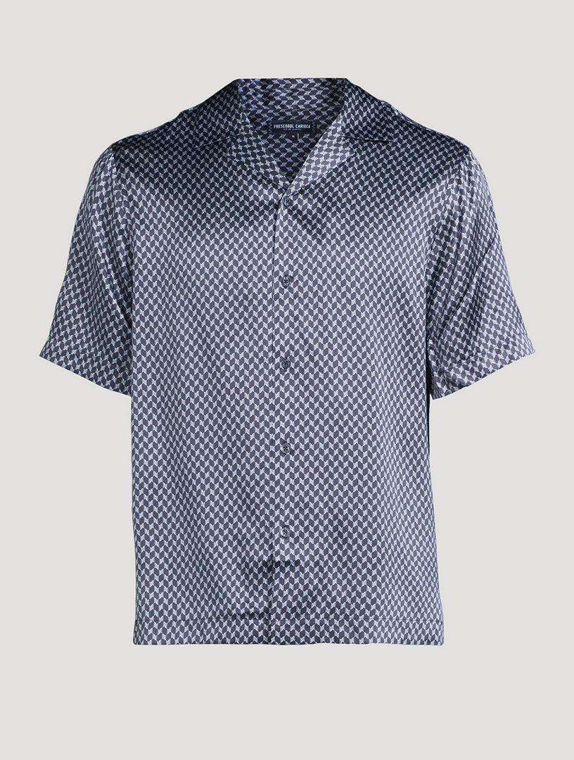 Roberto Silk Printed Camp Shirt