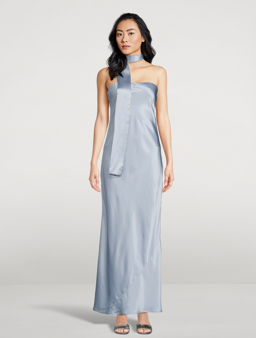 REFORMATION Oren Strapless Silk Gown | Holt Renfrew