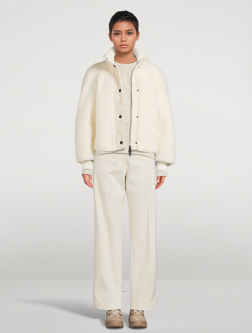 MONCLER GRENOBLE Ayles Teddy Down Bomber Jacket | Holt Renfrew