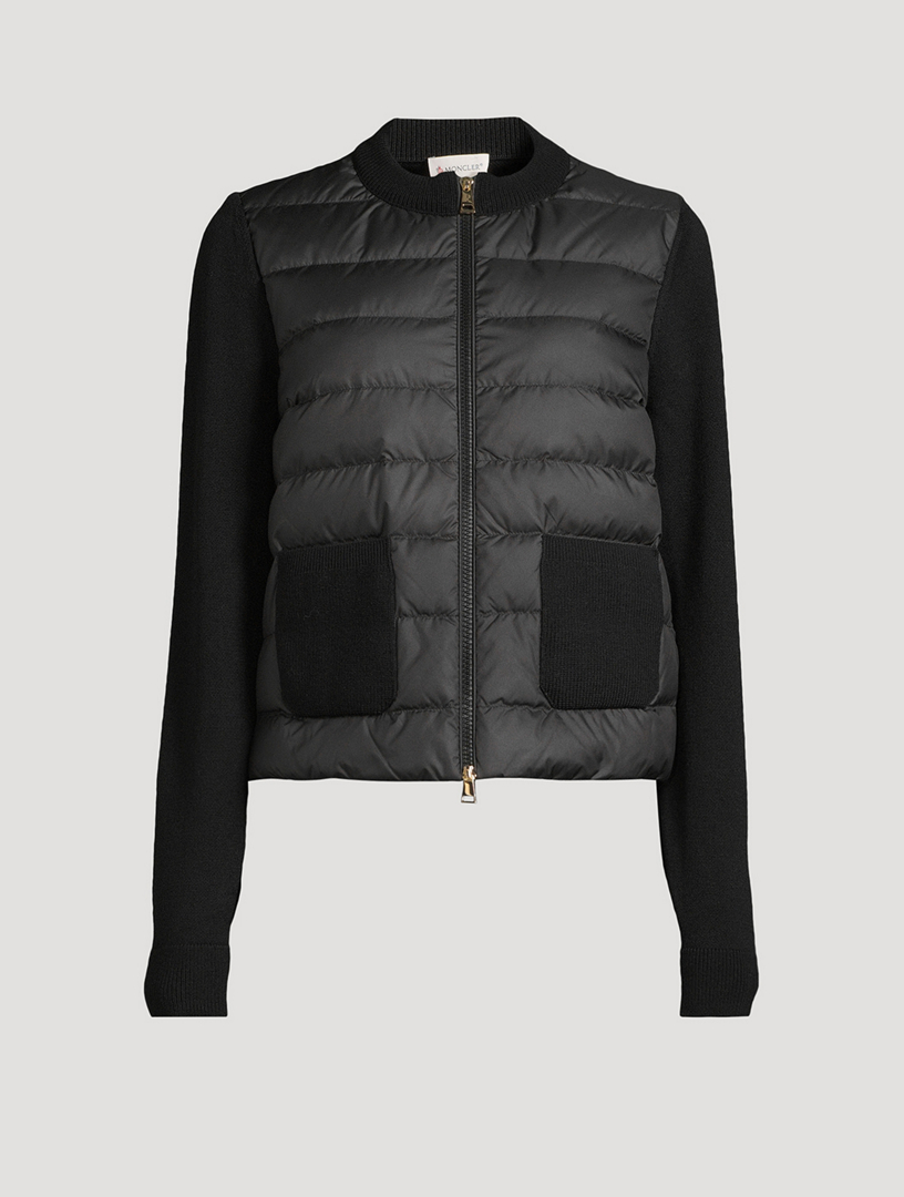 MONCLER GRENOBLE Down-Front Polar Fleece Cardigan | Holt Renfrew