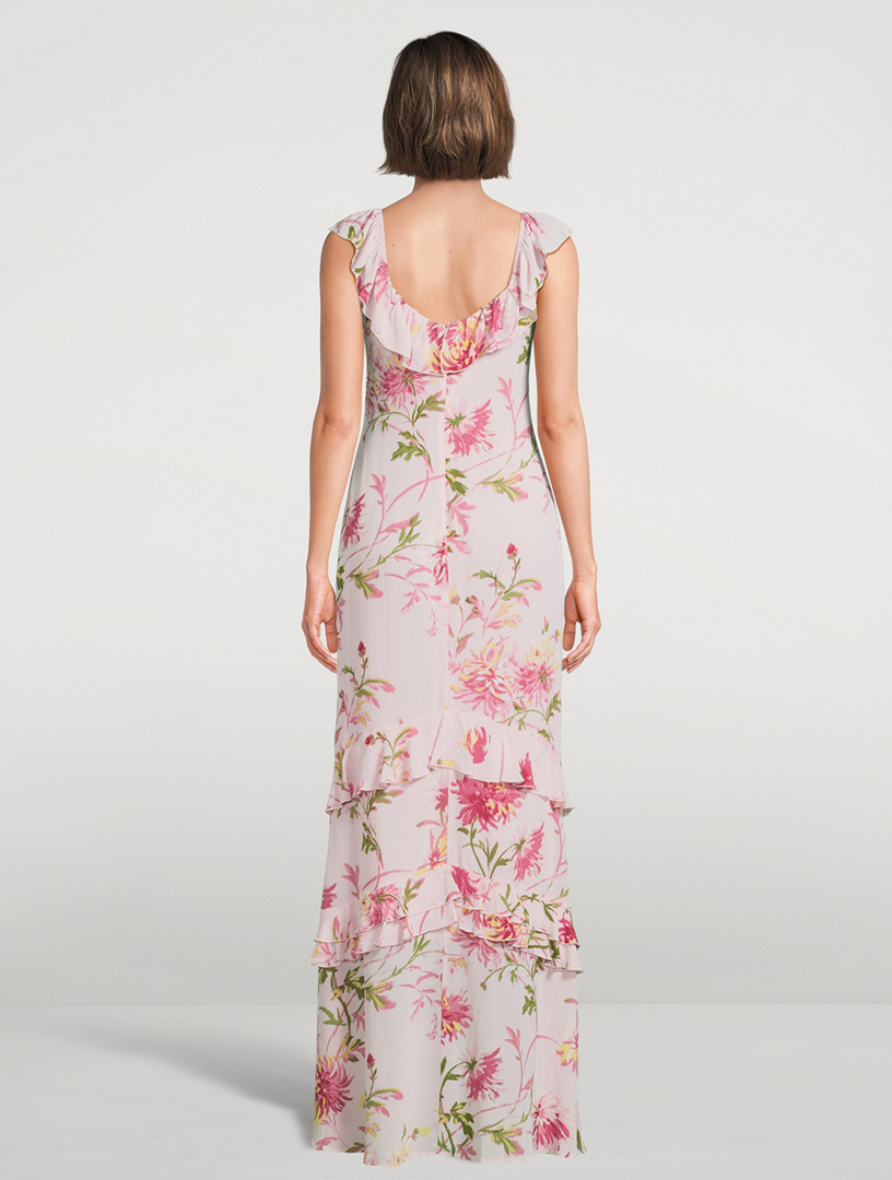 pink floral dress reformation Reformation Rose Garden Shayla Dress