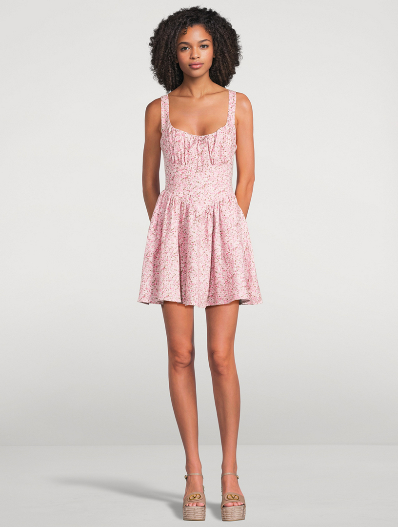 layered mesh dress Trinni Layered Mesh High-Low Dress White/Nude