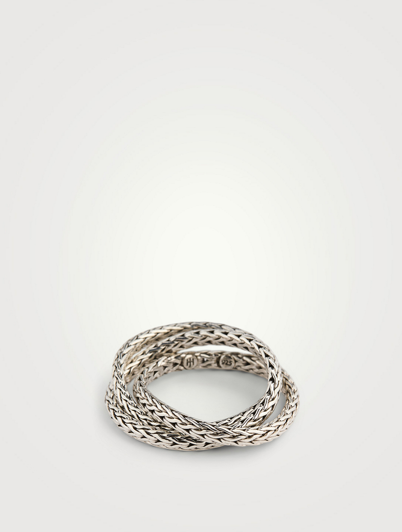 Sterling Silver Soft Chain Rolling Ring