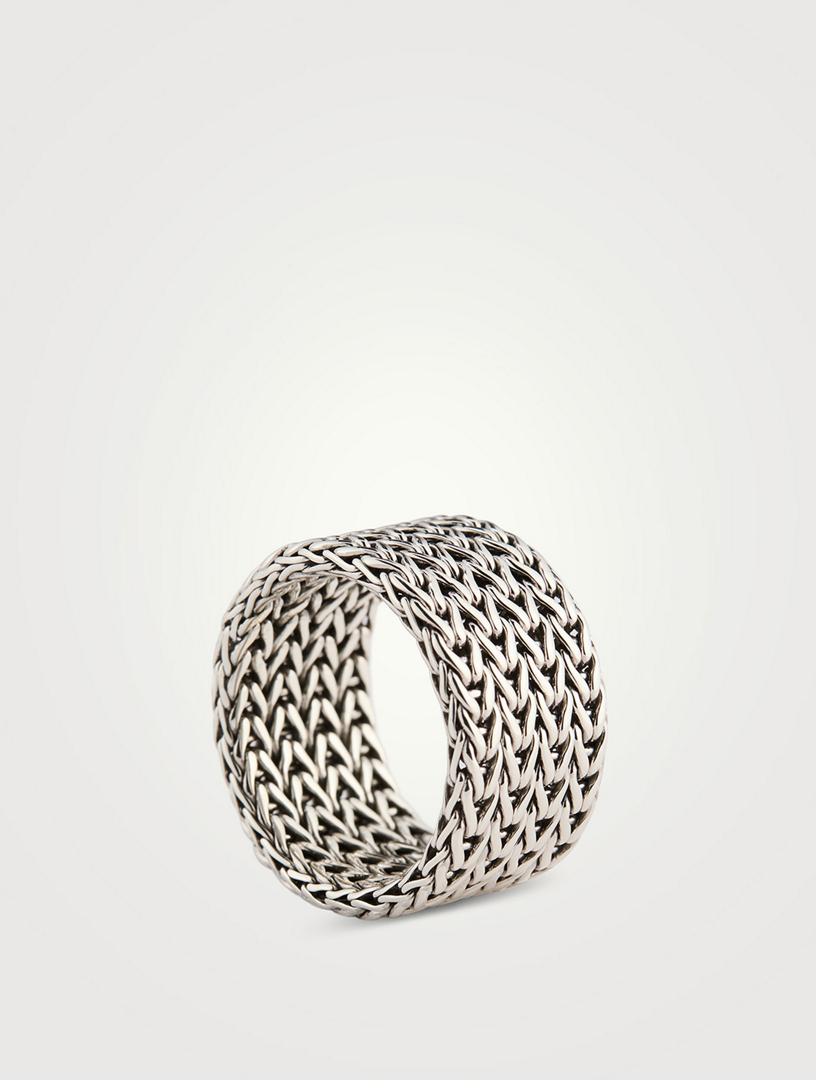 Rata Chain Sterling Silver Wide Band Ring