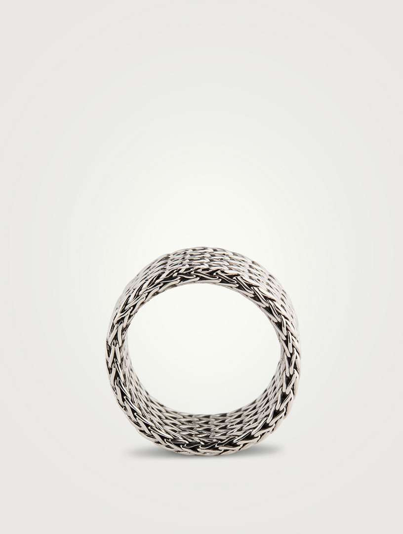 Rata Chain Sterling Silver Wide Band Ring