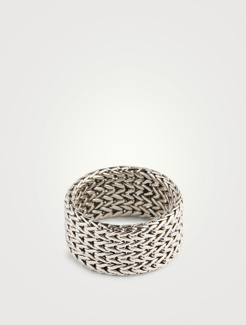 Rata Chain Sterling Silver Wide Band Ring