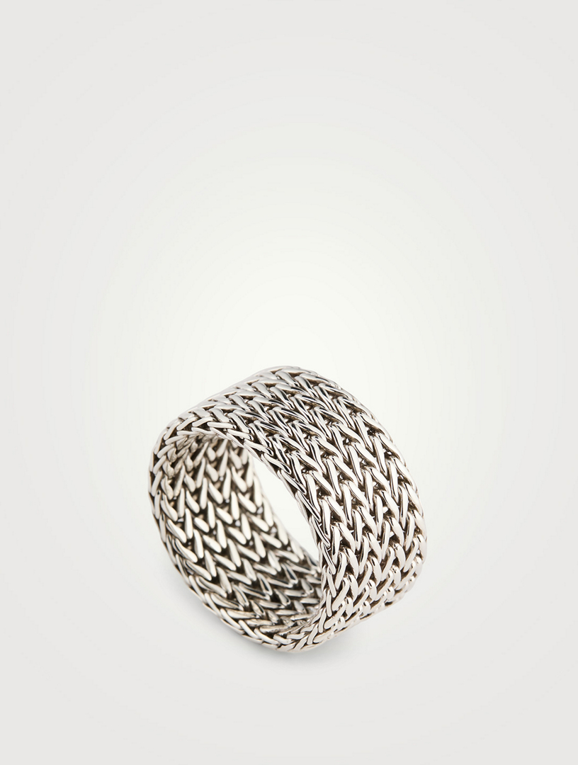 Rata Chain Sterling Silver Wide Band Ring