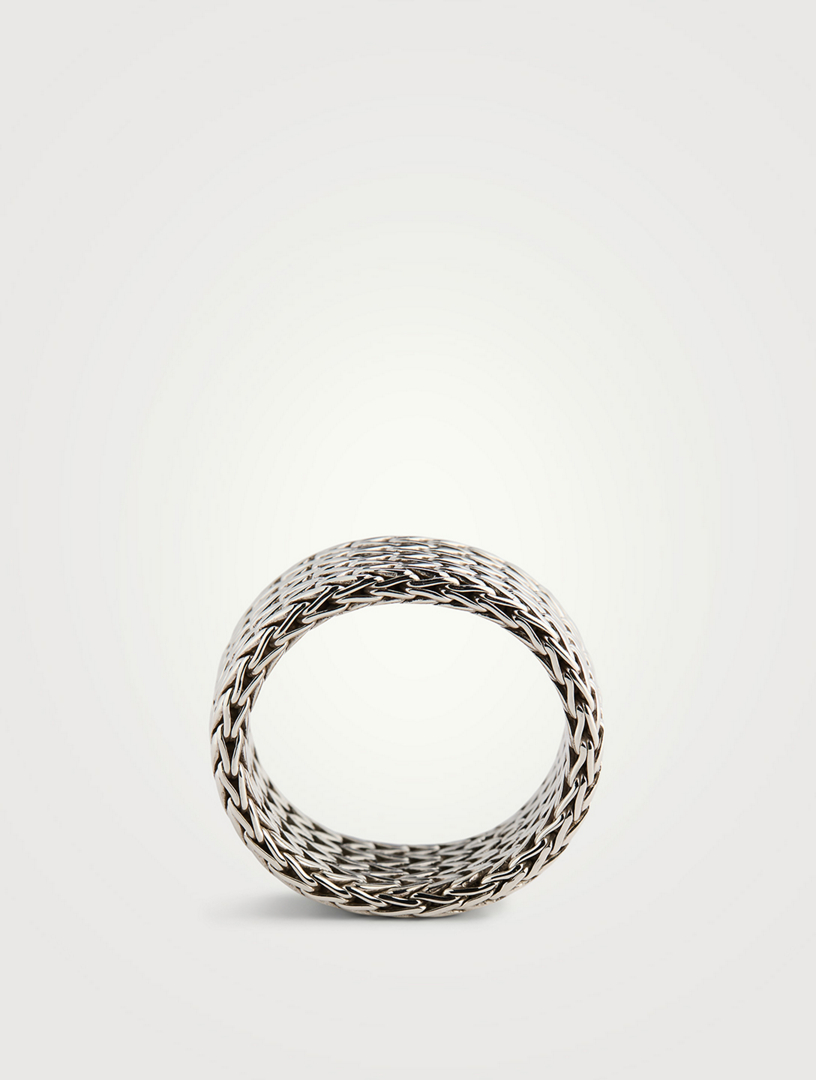 Rata Chain Sterling Silver Wide Band Ring