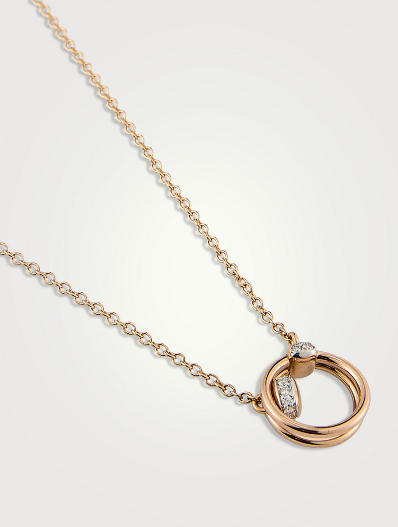 Together 18K Rose Gold Pendant Necklace With Diamonds
