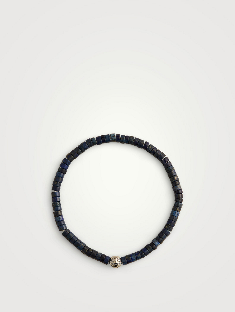 Bracelet en perles Heishi de lapis bleu