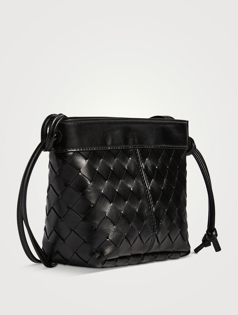 BOTTEGA VENETA Flip Flap Intrecciato Leather Shoulder Bag