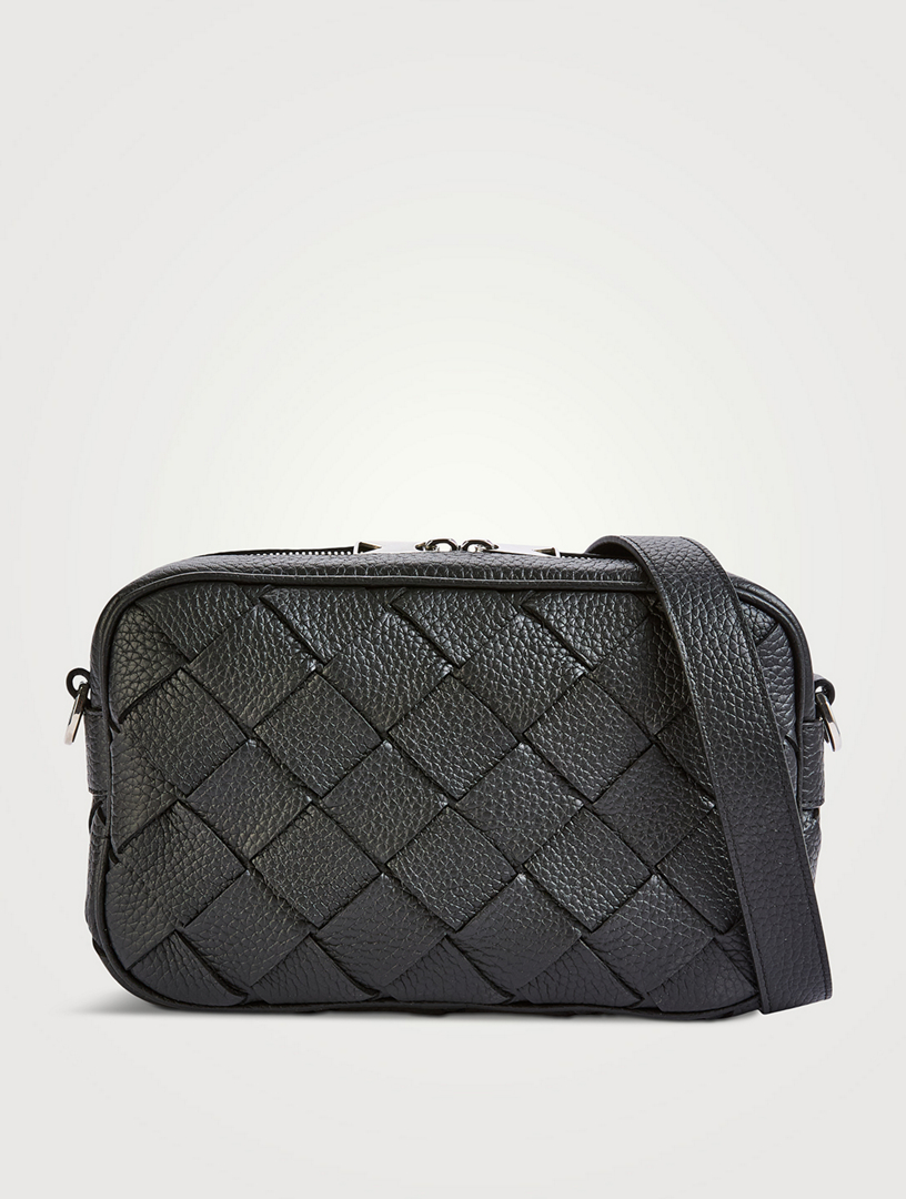 Small Intrecciato Leather Camera Bag