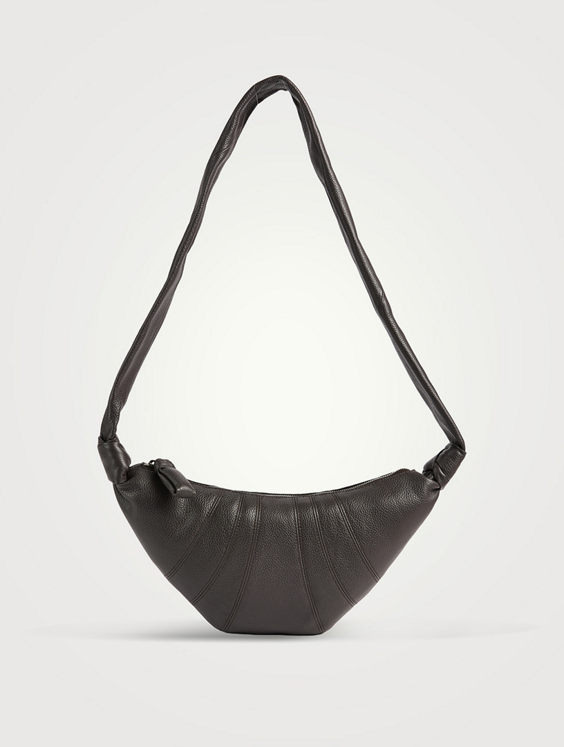 Small Croissant Leather Shoulder Bag