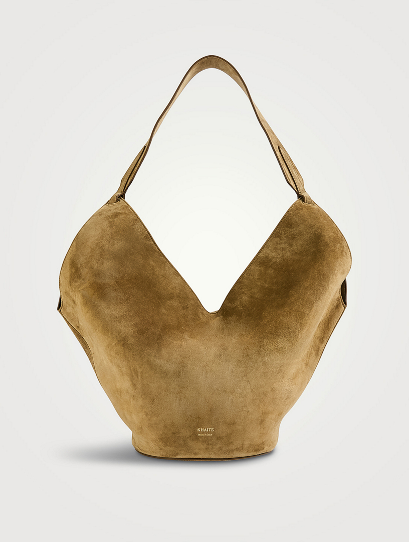Small Lotus Suede Tote Bag