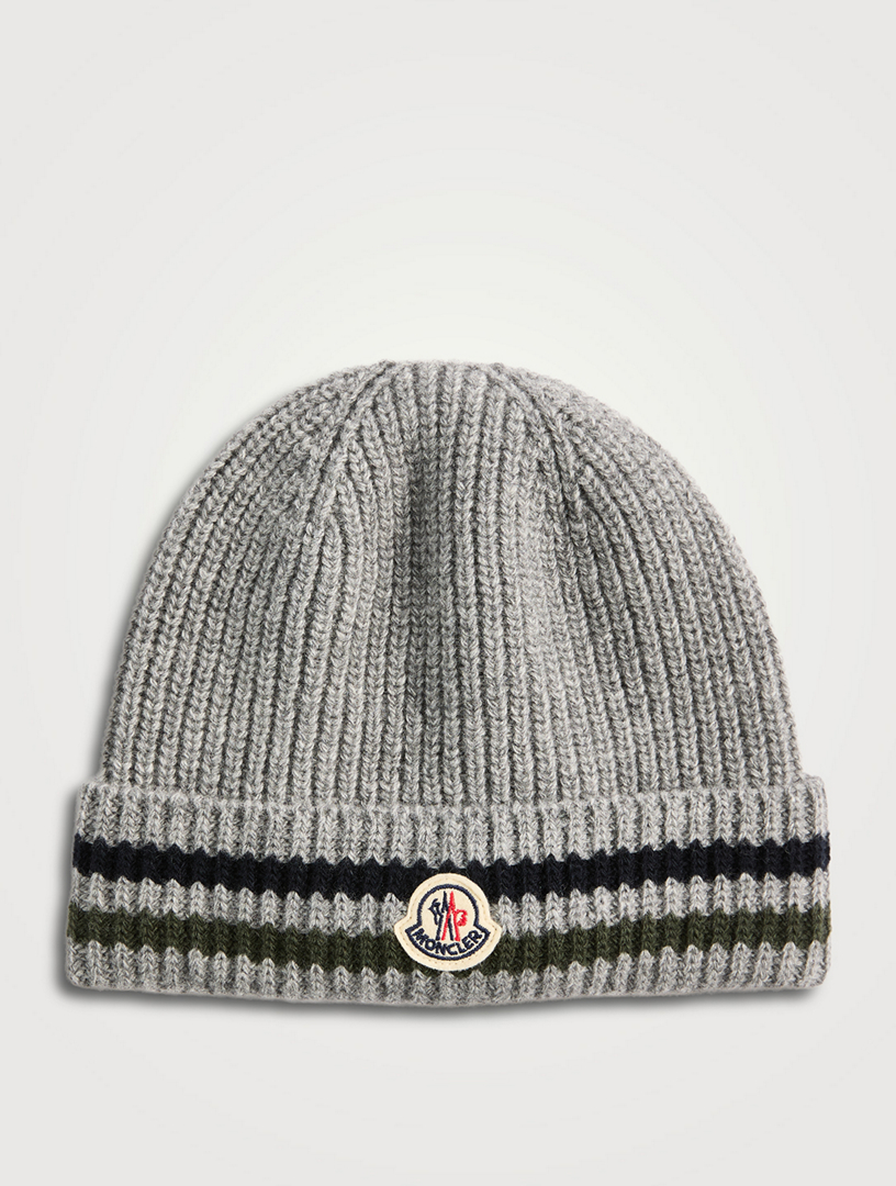Wool Ribbed Knit Beanie
