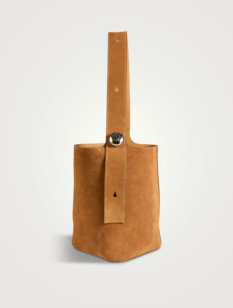 Large Pebble Suede Bucket Bag