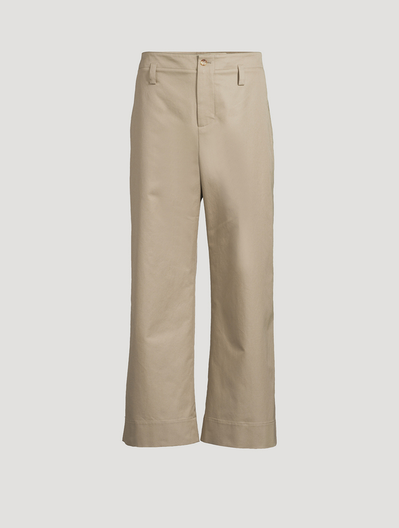 Wide-Leg Chino Pants