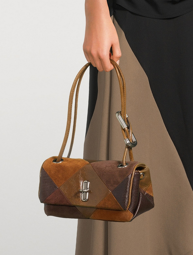 MARC JACOBS The Mini Dual Patchwork Suede And Leather Bag | Holt