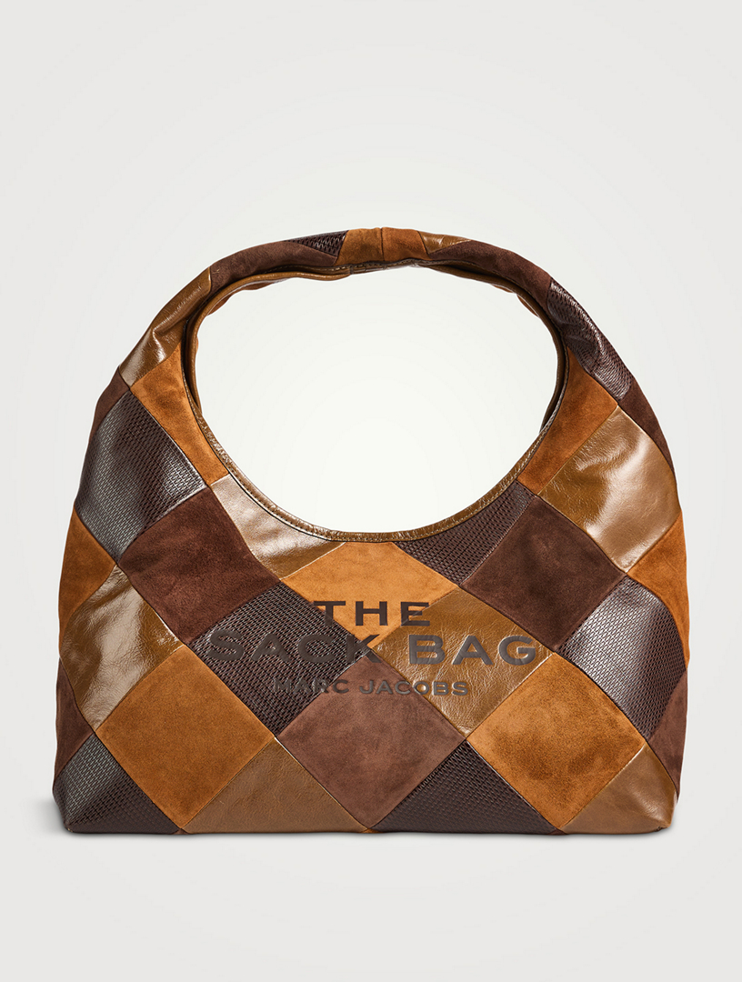 MARC JACOBS The Sack Patchwork Leather And Suede Shoulder Bag 