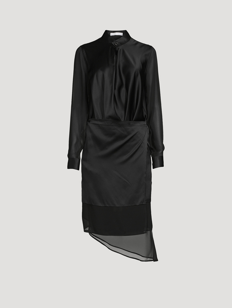 Scarf Shirt Dress