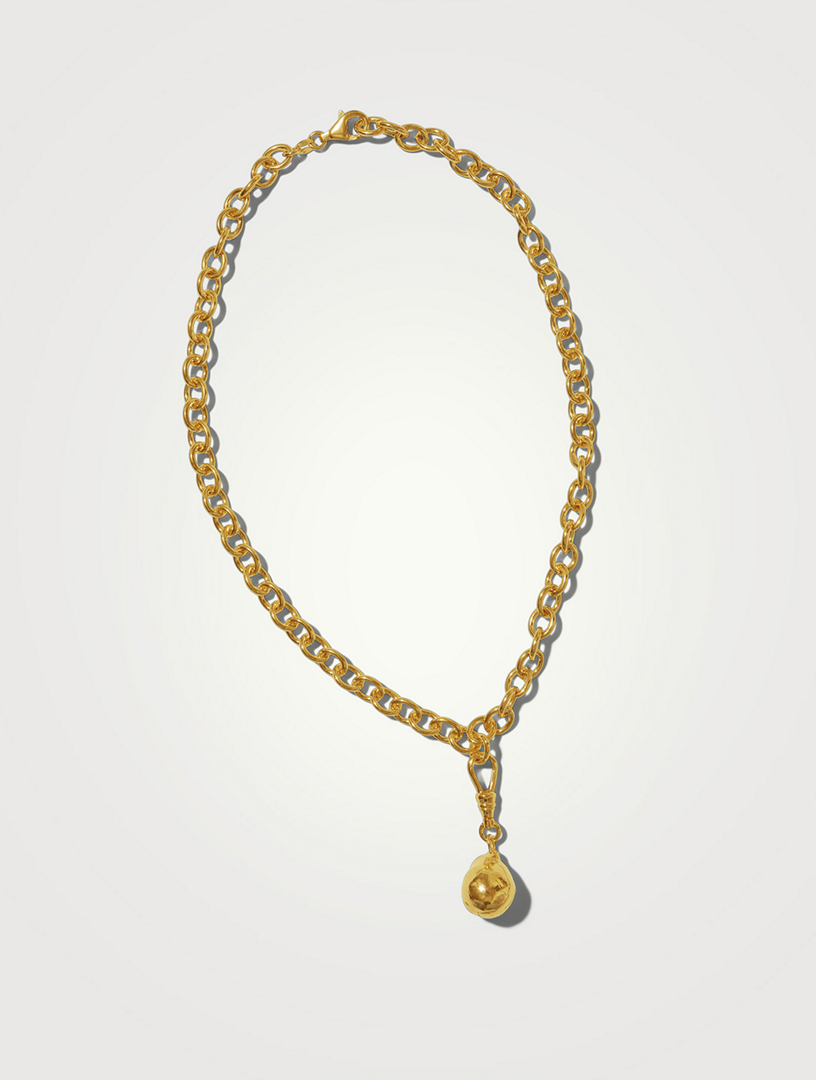 ALIITA Pura 9K Gold Martini Esmeralda Pendant Necklace With