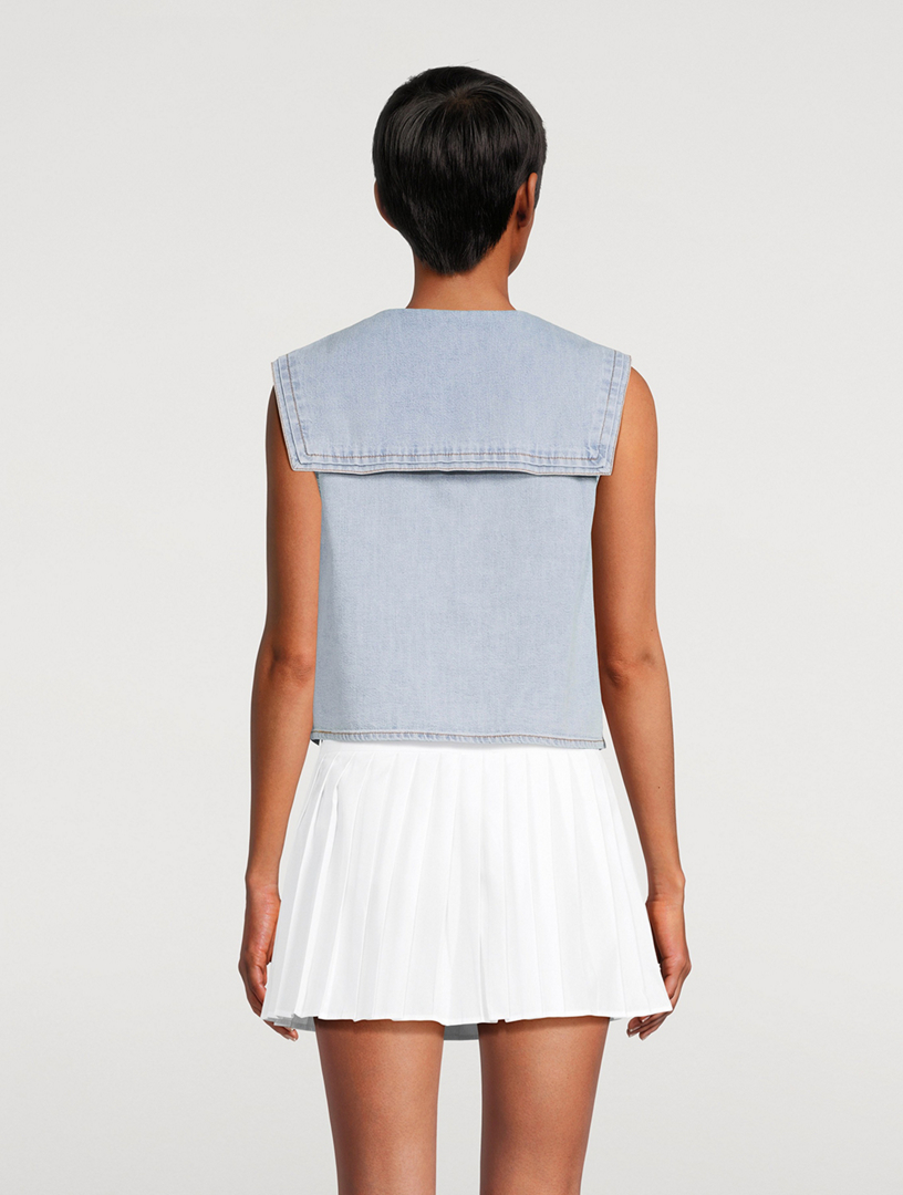FRAME The Yacht Cropped Denim Shirt | Holt Renfrew