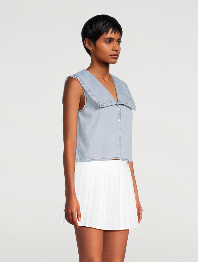 トップス yatch FRAME The Yacht Cropped Denim Shirt | Holt Renfrew
