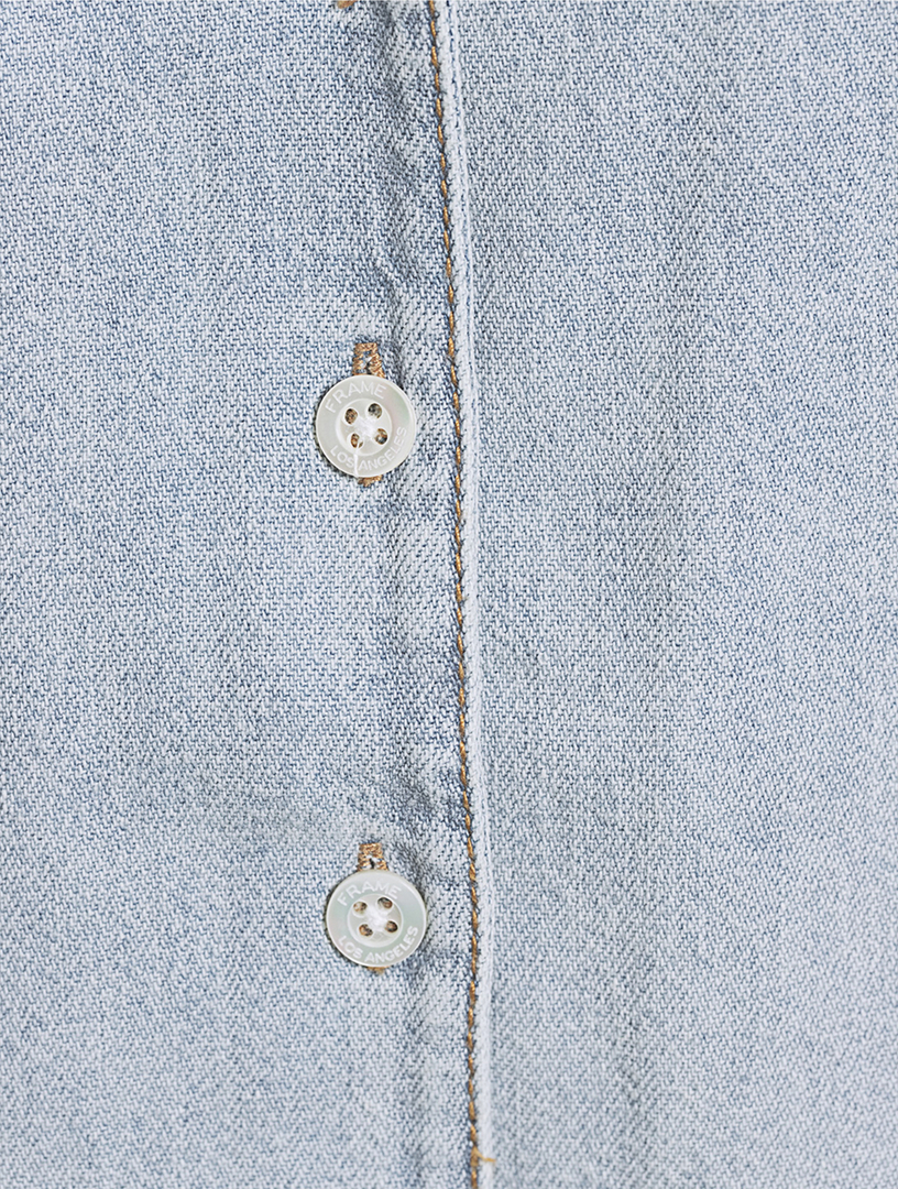 FRAME The Yacht Cropped Denim Shirt | Holt Renfrew