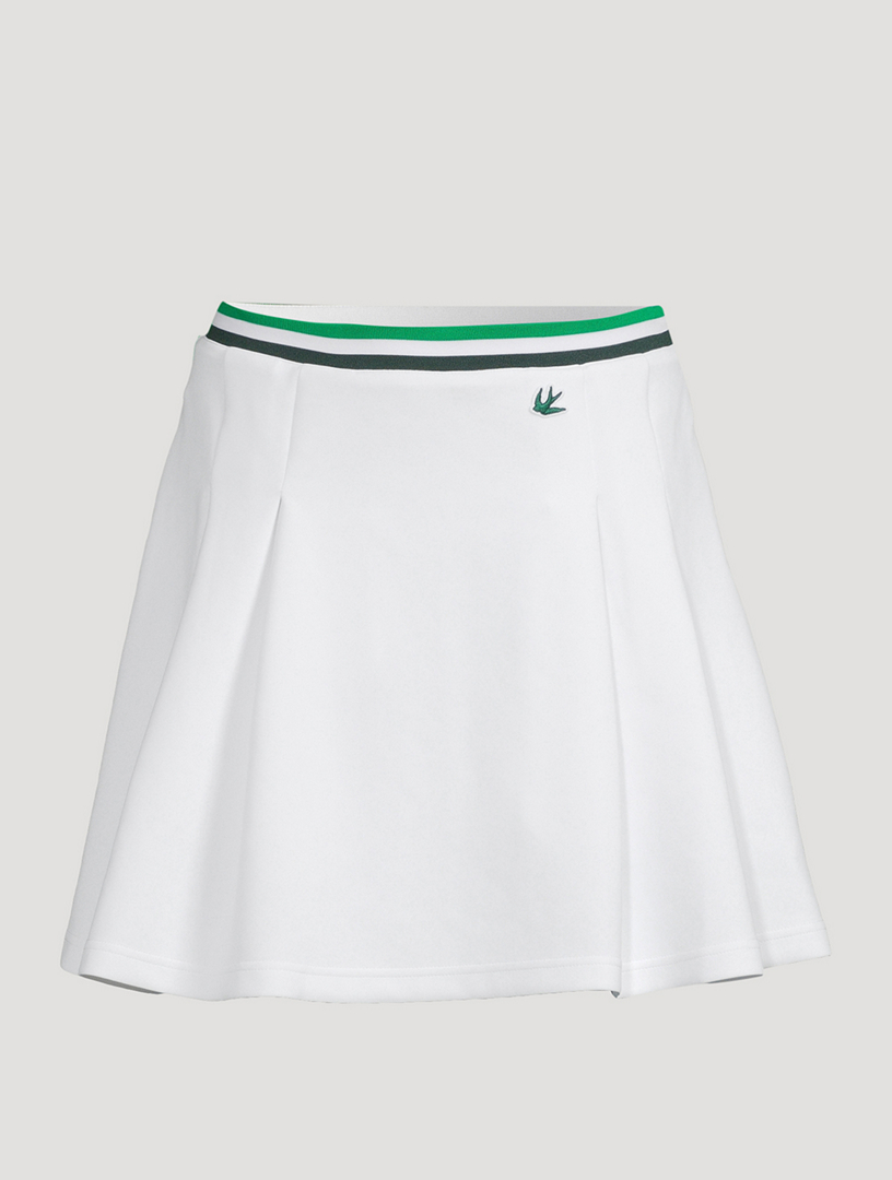 Stripe Airloft Pleated Mini Skirt