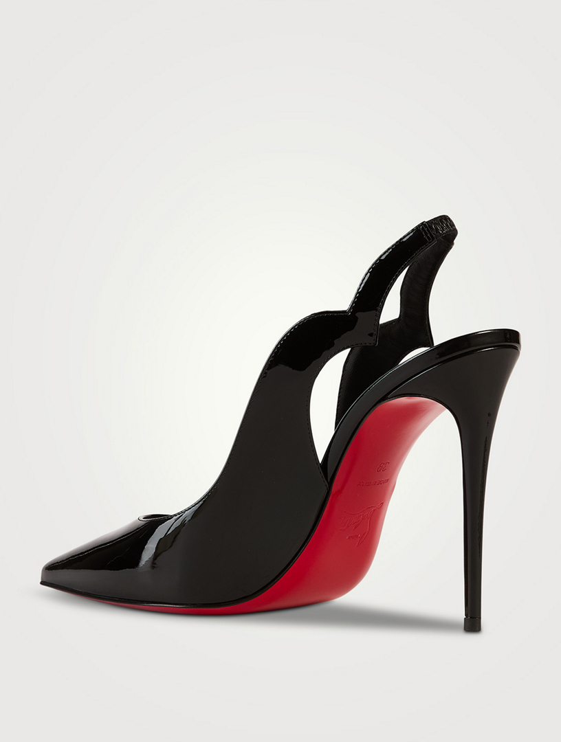 CHRISTIAN LOUBOUTIN Hot Chick 100 Patent Leather Slingback Pumps