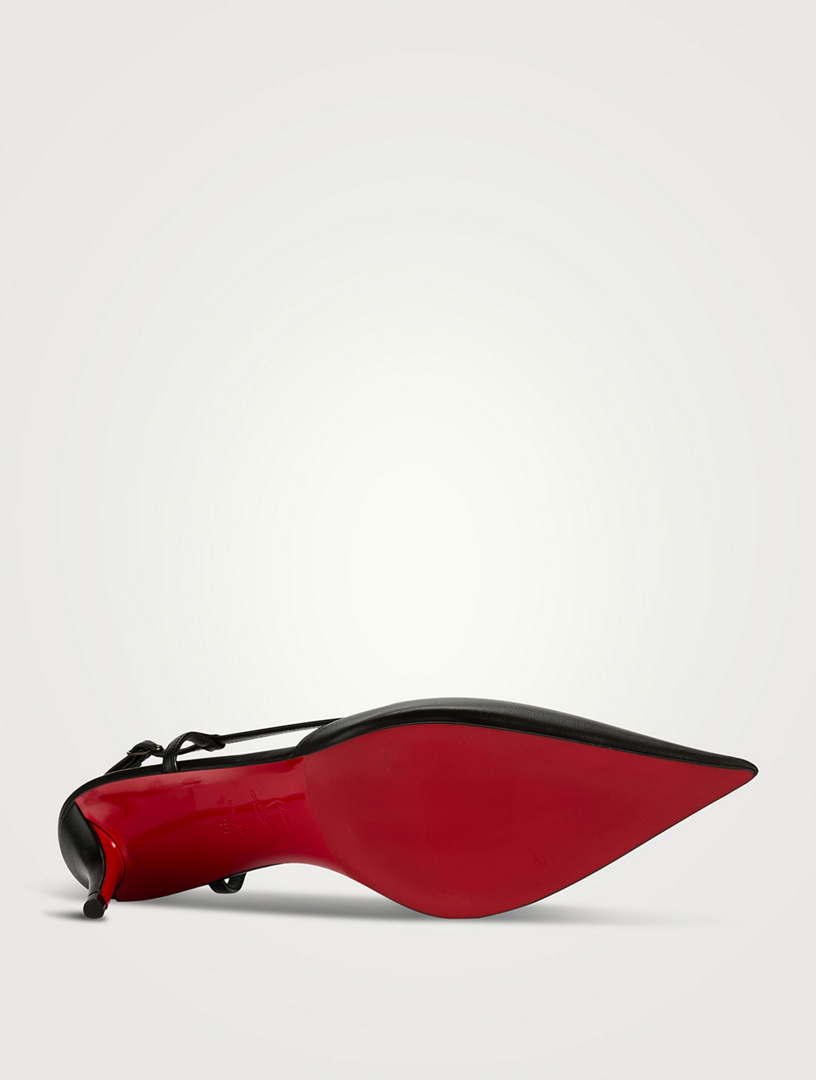 CHRISTIAN LOUBOUTIN Miss Z Leather Slingback Pumps | Holt Renfrew