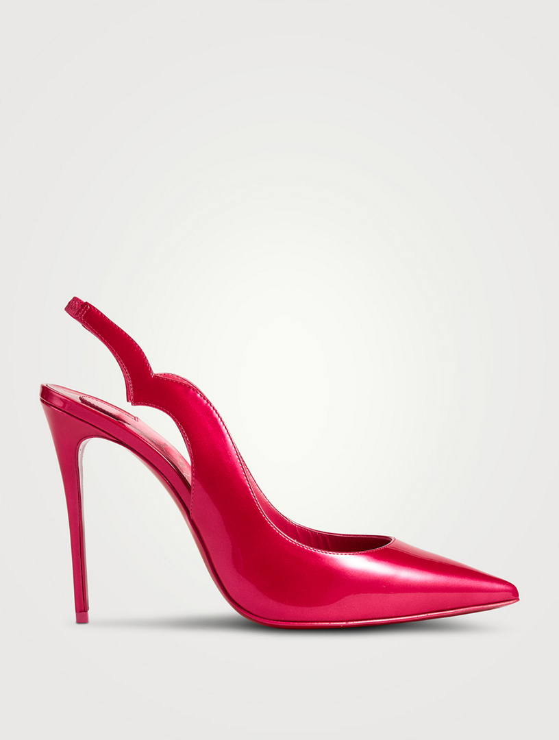CHRISTIAN LOUBOUTIN Hot Chick Patent Leather Slingback Pumps