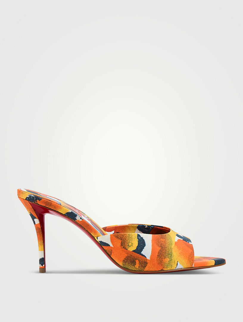 CHRISTIAN LOUBOUTIN Miss Z Otis Printed Cotton Mules | Holt