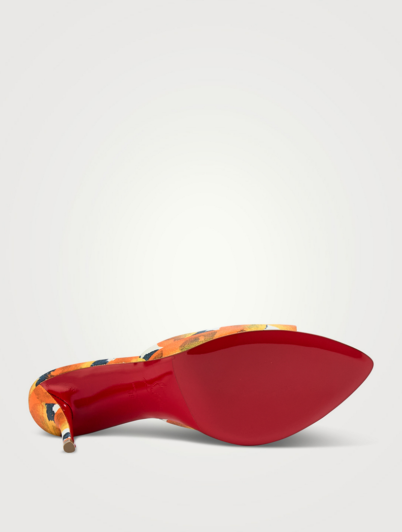 CHRISTIAN LOUBOUTIN Miss Z Otis Printed Cotton Mules | Holt