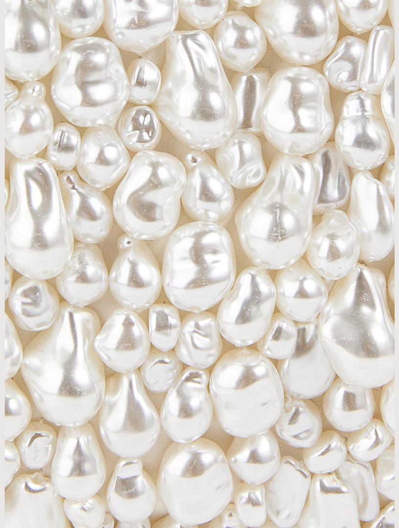 CULT GAIA Solene Pearl-Embellished Top Handle Bag | Holt Renfrew