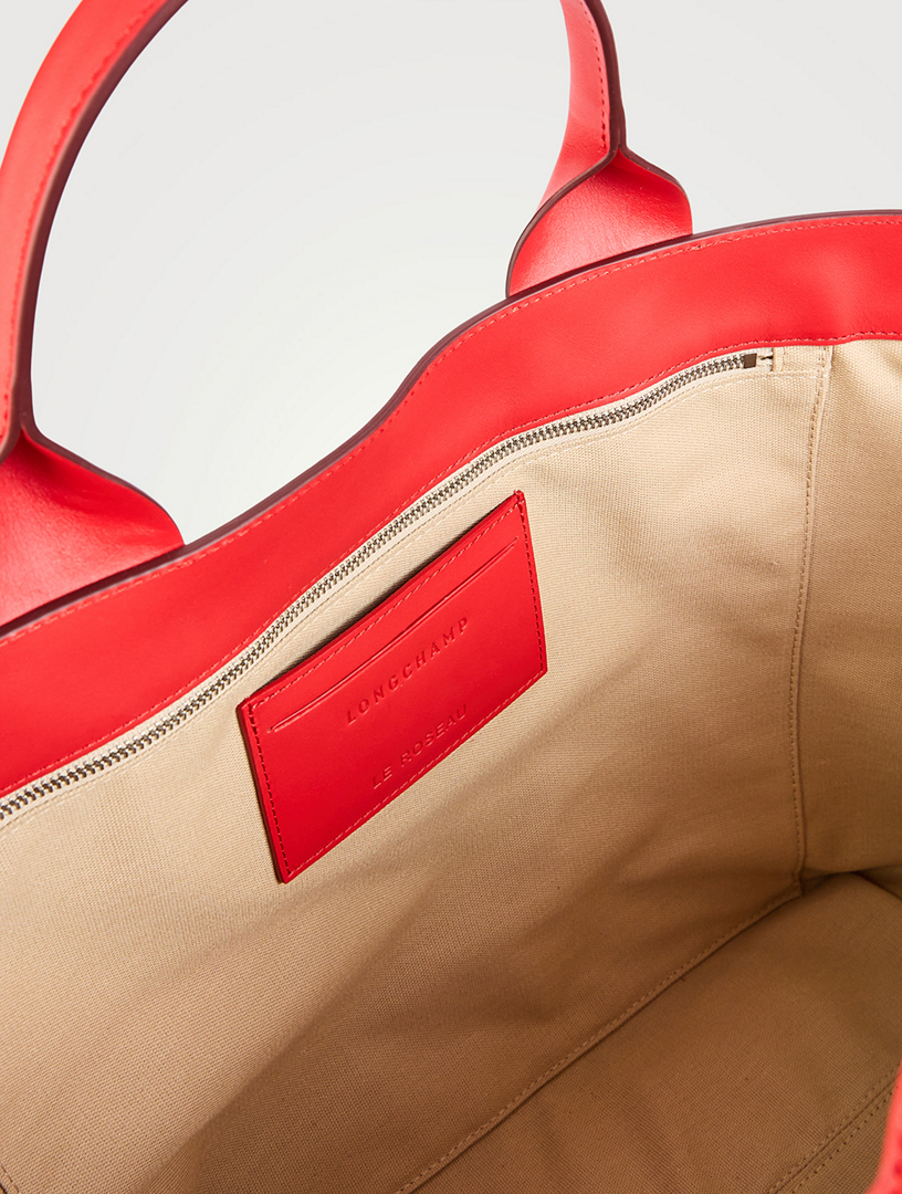 LONGCHAMP Large Le Roseau Leather Tote Bag | Holt Renfrew